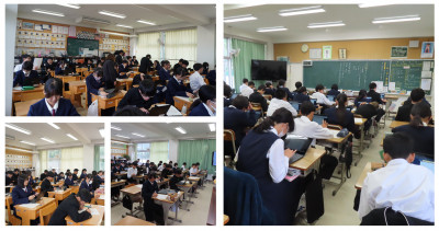 人権作文の様子